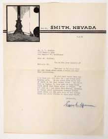Smith, NV Letterhead, 1955, Rare [194652]