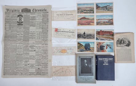 Bank Receipts, Newspaper, Post Cards  From Nevada [194850]