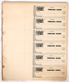 Chelsea Bank of NY Checks, c. 1810s-1820s [193119]