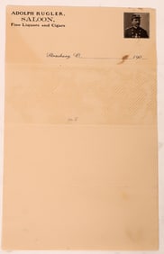 Adolph Kugler Saloon Letterhead [180985]