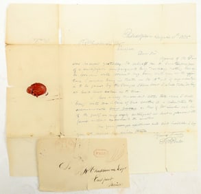 Letter from 1835 Philadelphia Mentions Lincoln [194761]