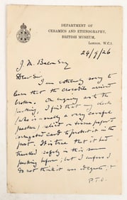 Autographed Note Relating to the British Museum, 1926 [197087]