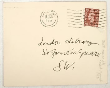G M Trevelyan Autographed Postcard [196680]