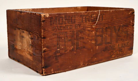 Fish Packing Box From Mono Lake The Boys Market June Lake, Cal. [197251]
