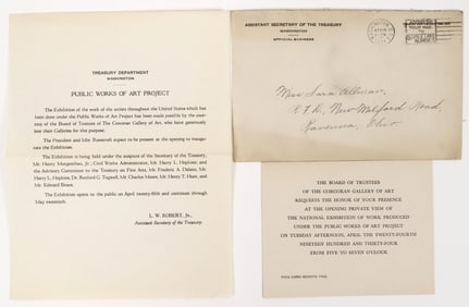 Invite to Corcoran Gallery Preview 1934 [187198]