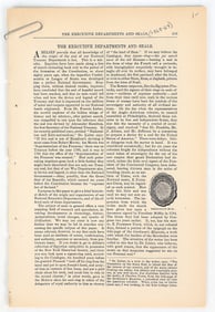 Executive Depts And Seals Pamphlet, 1860s [195239]