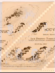 Jack Dempsey vs. Tommy Gibbons Program, 1923 [178852]