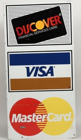 Discover/Visa/Mastercard Metal Sign [197100]
