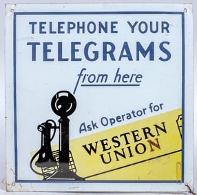 Western Union Metal Advertising Sign [196805]