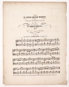 St. Louis Sheet Music Grand March RARE, c1839 [187228]