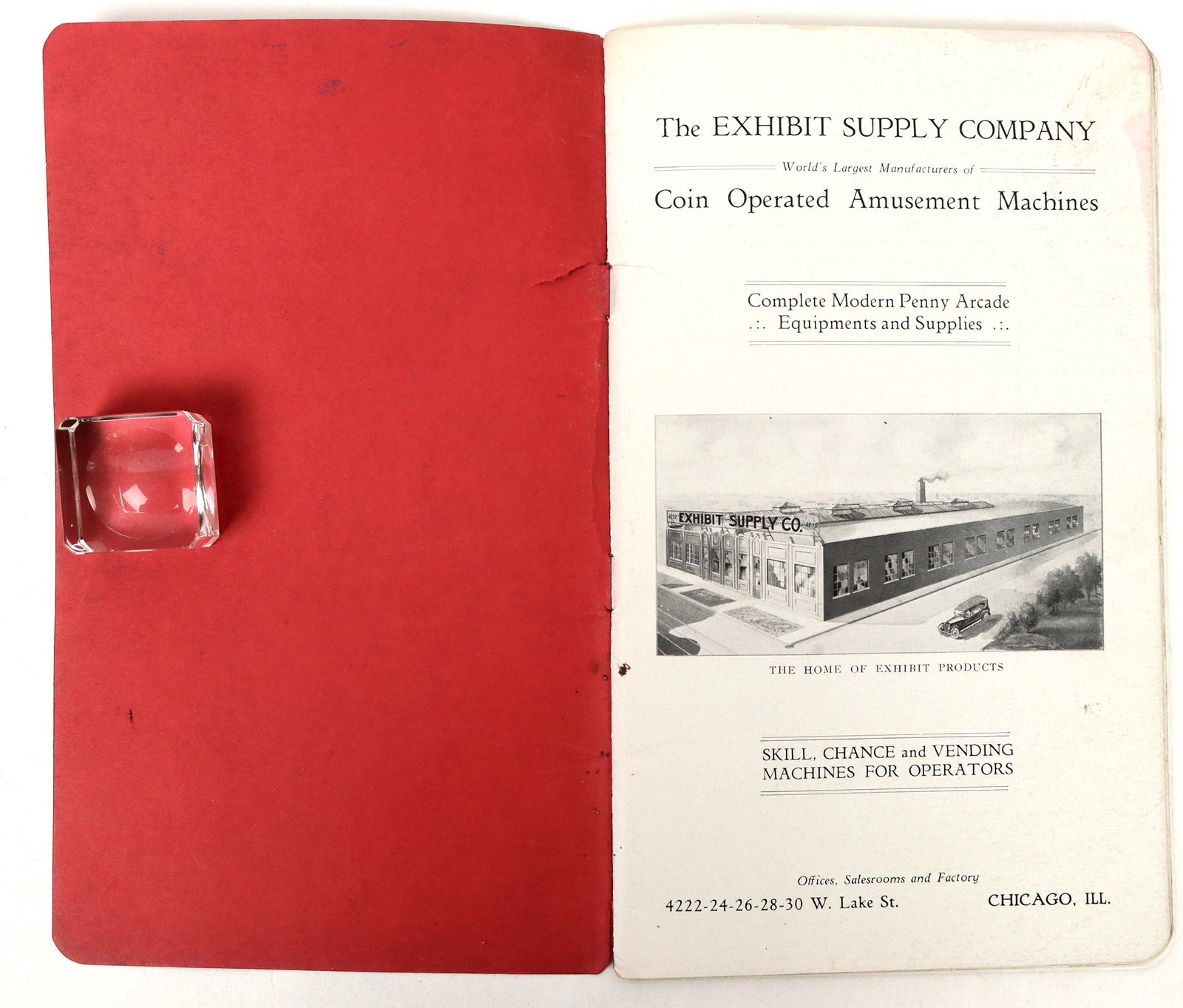 Exhibit Supply Coin Operated Catalog, 1928 [192837]: 1928 Exhibit Supply amusement machines catalog. Center page is detached. 1 page mostly trimmed off. Please inspect.^Date: Country(if not USA): State: City: Provenance: