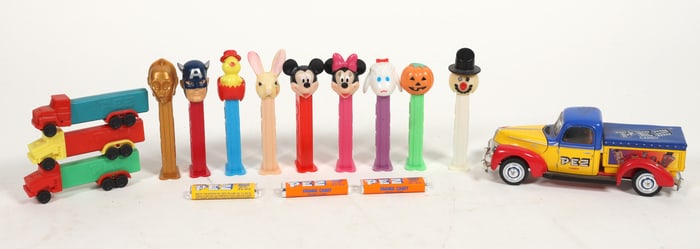 Pez Dispenser Collection And Die Cast Truck [197290]