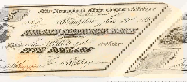 Pennsylvania Mining Company of MIchigan $5 Scrip [197330]