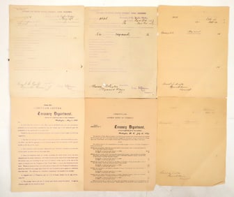 Treasury Dpt, Circular Letters & Returns Redeemed Forms [197173]