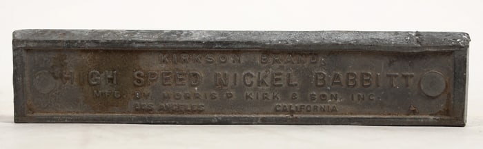 Kirkson Brand High Speed Nickel Babbitt Ingot [197860]