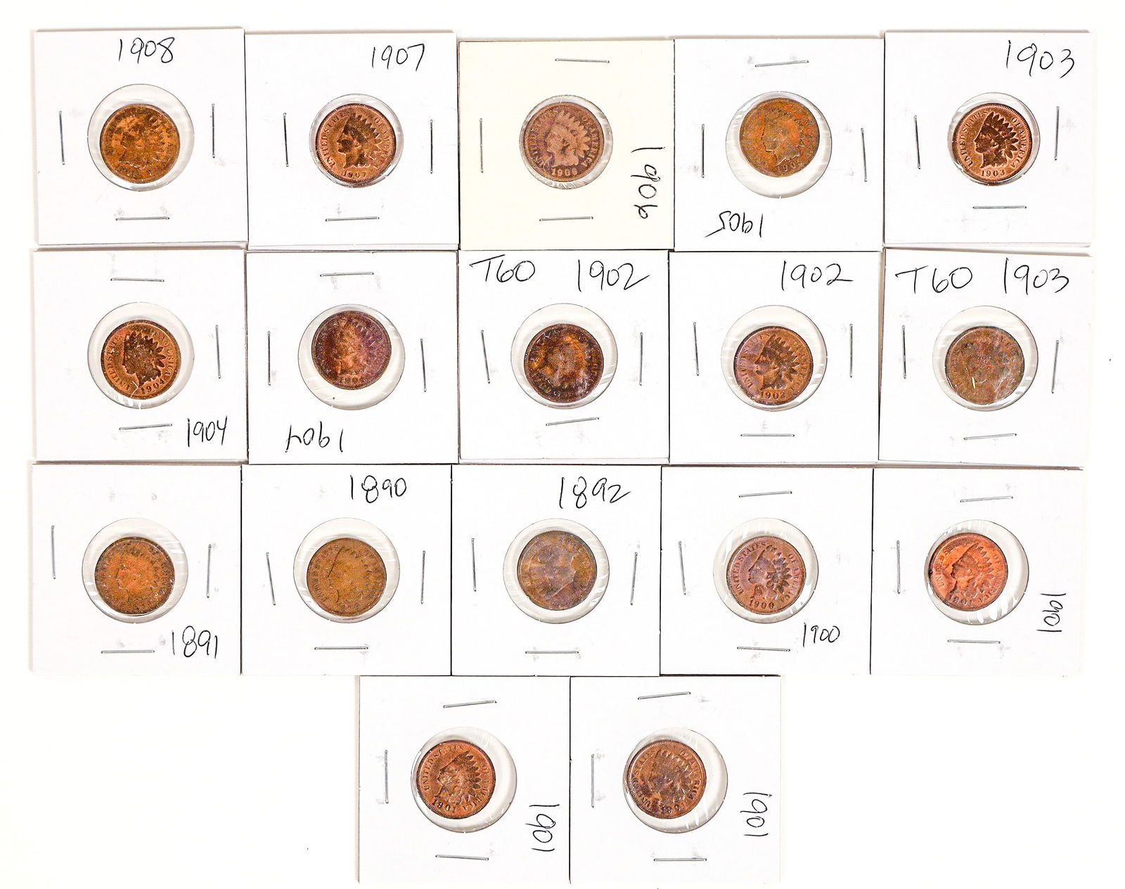 Indian Head Cent Group (17) [198257] (1 of 2)