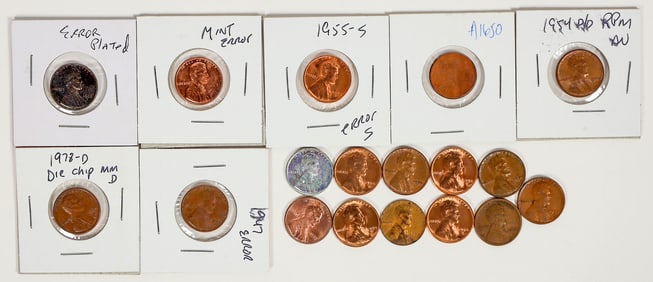 Lincoln Cent Error Coins (18) [197913]