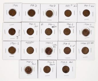 Lincoln Cents 1919-1937 (18) [197849]
