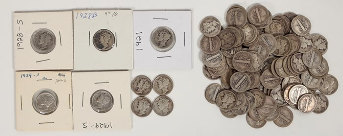 Mercury Dimes 1920s (110) [197853]