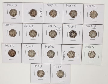 Mercury Dimes 1928-S (17) [197850]
