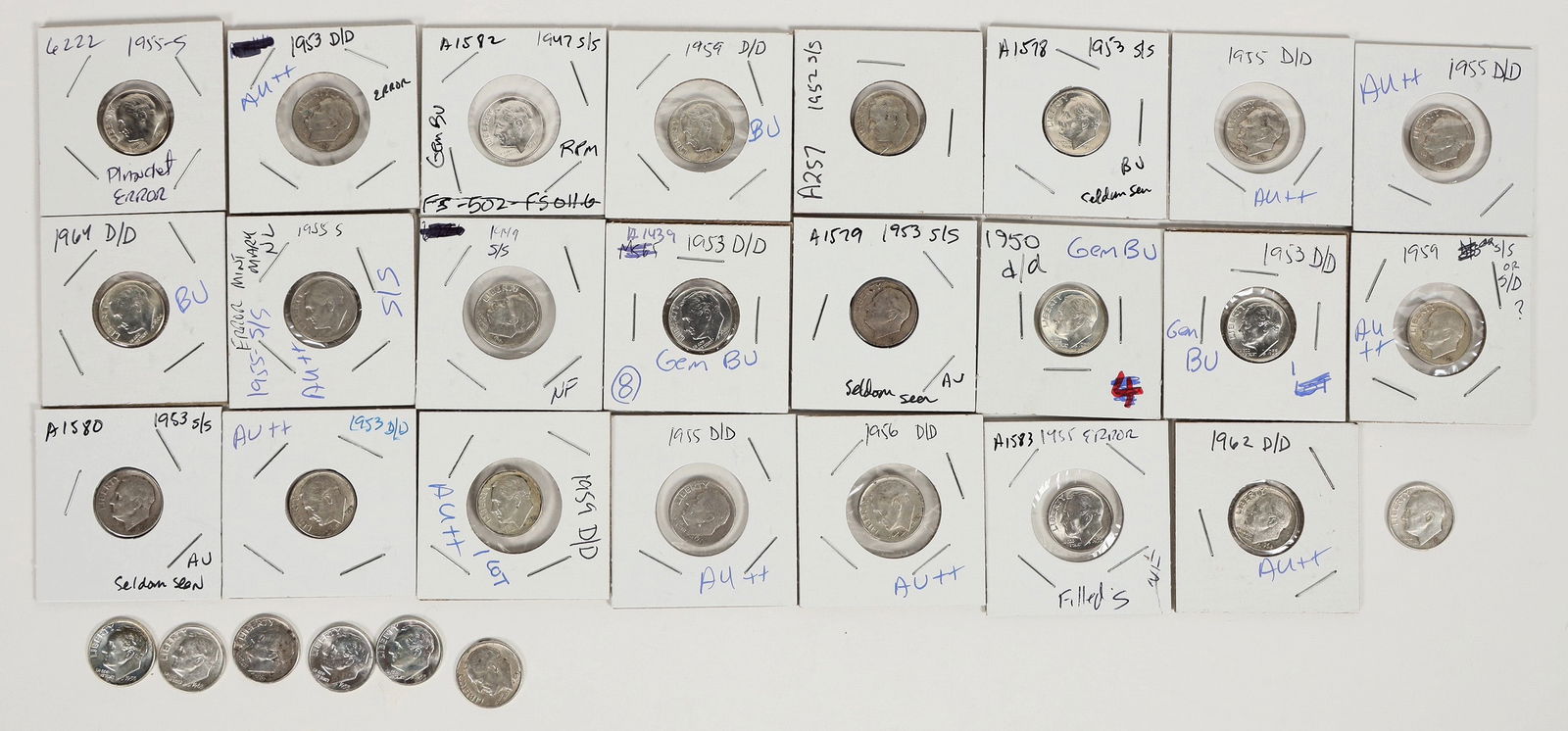 Roosevelt Dime Error Collection (30) [197858] (1 of 2)