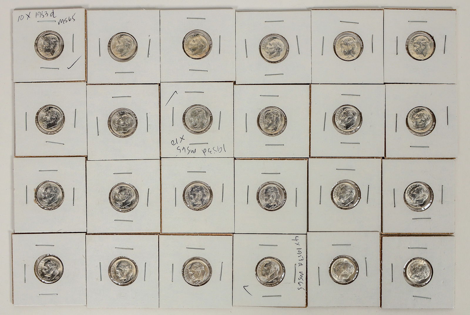 Roosevelt Dimes BU 1953-D  (23) [197854] (1 of 2)