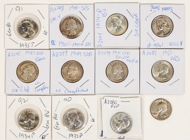 Silver Washington Quarters (12) [198254]