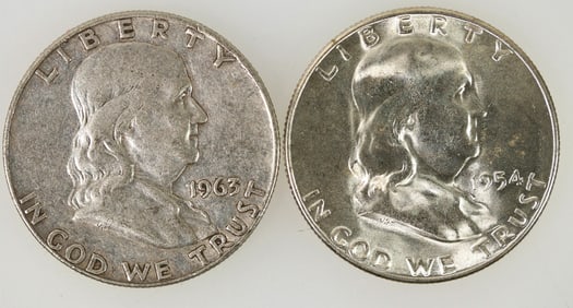 Franklin Half Dollars (2) Errors [197840]