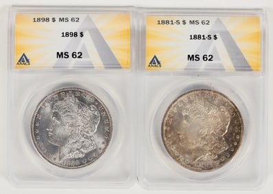Morgan Dollars MS 62 (2) [198240]