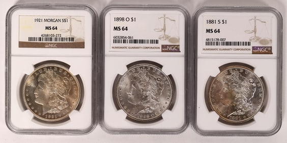 MS 64 Morgan Dollars [186110]