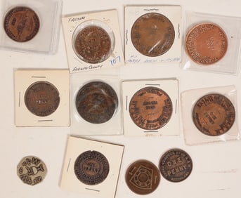 Fresno Masonic Medals & Pennies (12) [192427]