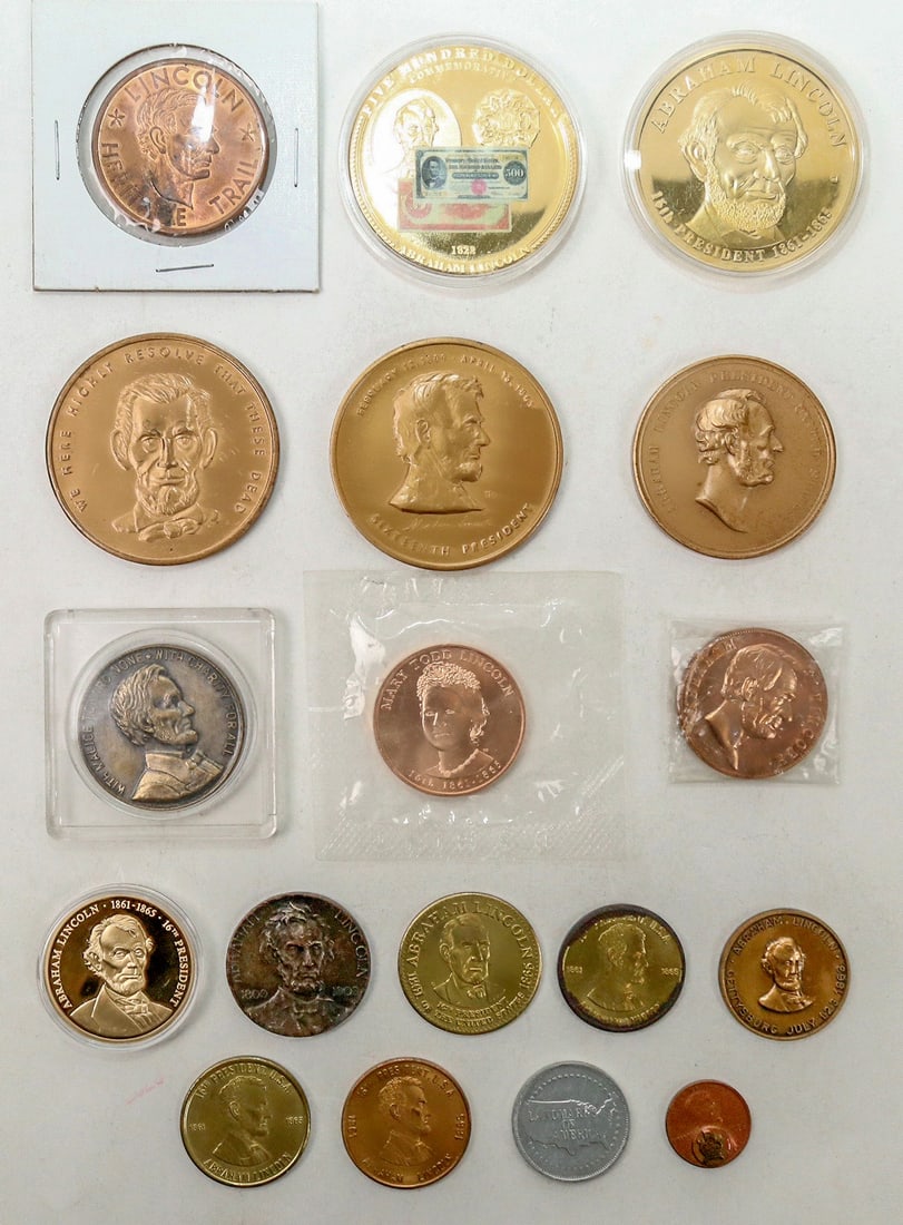 Abraham Lincoln Medals, Colln of 18 [195109] (1 of 2)