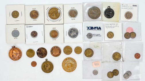 Misc. Medals and Tokens Group (33) [195744]