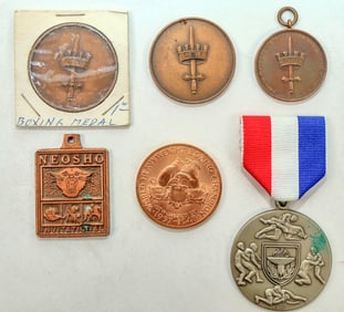 Boxing & Wrestling Medals, Set of 6 [195085]