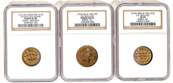 E B. Wallace Tokens (3 Different) [197117]