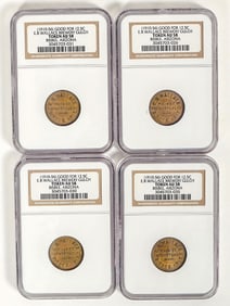 E. B. Wallace Brewery Gulch Tokens (4) [197113]