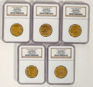 B. R. Sanchez Uncirculated Tokens (5) [197326]