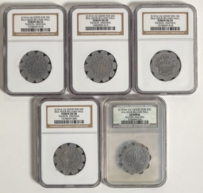 Idle Hour Billiard Hall Tokens (5) [197321]