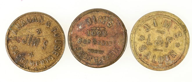 Jim's Saloon Tokens (3 different) [198261]