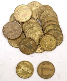 Early Model Car Parking Tokens, Approx. 21ct [196555]