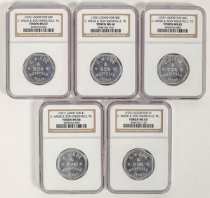 C. Wiede & Son Tokens (5) [197150]