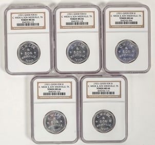 C. Wiede & Son Tokens: MS 66 (5) [197154]