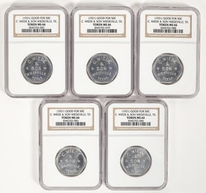C. Wiede & Son Tokens: MS 66 (5) [197162]