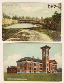 Greene County Postcards; Yellow Springs & Xenia; Lime Kiln & Galloway Hall [187781]