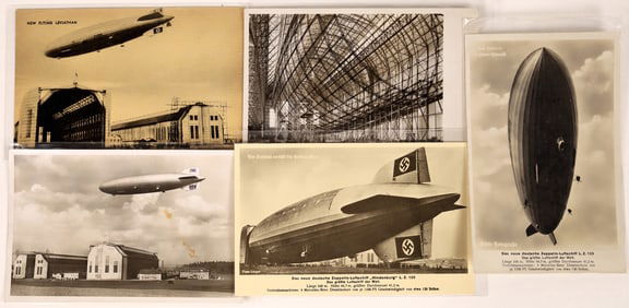 Hindenburg Zeppelin LZ-129 Postcards (5) [199707]