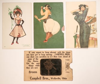 Postcards - Risque, Mechanical, c1910s (4) [186058]