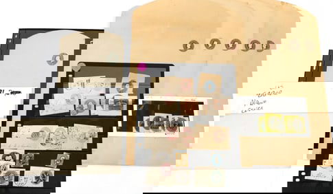 Vintage Postal Envelope Stamps & Cancelled Stamps Assortment [189742]