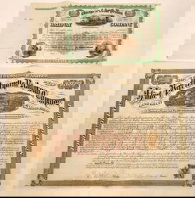 Railroad Stock and Bond with Imprinted RN's [191240]