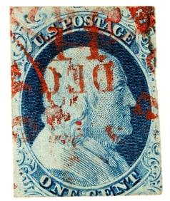 Possible Scott 9, Type IV - Benjamin Franklin 1c [199717]