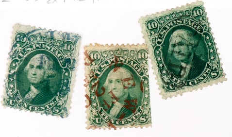 Scott #68, Washington 10c, Trio [199863]